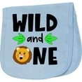 thumbnail image 2 of Inktastic Wild and One Cute Lion Birthday Baby Burp Cloth, 2 of 3