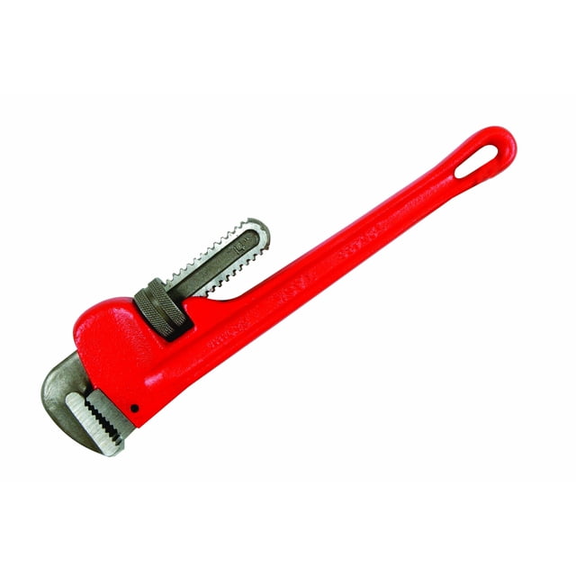Task Tools 18-Inch Steel Pipe Wrench, T25438, Red