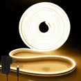 thumbnail image 1 of WANGQ LED Strip White 16.4ft/5m Neon Strip 12V Silicone Waterproof Flexible LED Neon Rope Light (Power Adapter Not Included), 1 of 8