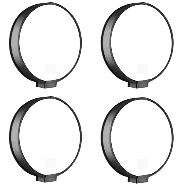 4 Pcs 40cm Diffuseur de Flash Portable Universel Speedlight Softbox pour Appareil Photo, 4 Pcs x Planche de Lumière Douce Portable, Blanc