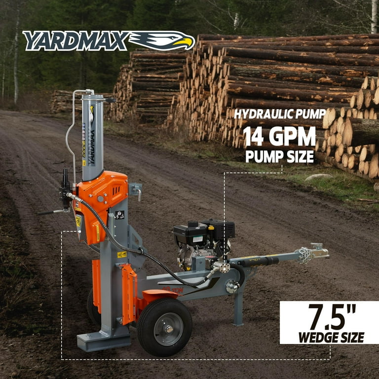Yardmax Gas Log Splitter 40 Ton 2-way Half Beam Briggs