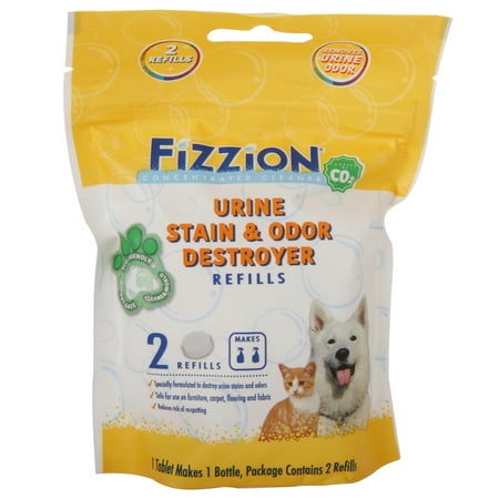 Fizzion Urine Pet Stain and Odor Destroyer - Removes Pet Urine Stains and Odors Safely with The Professional Cleaning Power of CO2 (2 (Best Way To Remove Pet Urine Odor)