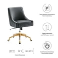 thumbnail image 7 of Modway Discern Modern Performance Velvet Swivel Office Chair in Gray, 7 of 7