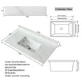 thumbnail image 6 of Montary Marble White 43 Inch with Undermount Sink and Backsplash Bathroom Vanity Top（only vanity top), 6 of 9