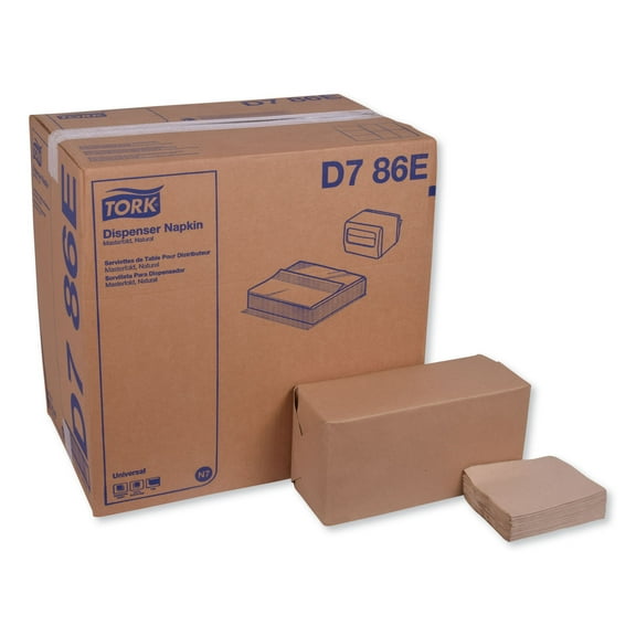 Tork® Universal Masterfold 1-Ply Dispenser Napkins, 13" x 12", Natural, Pack Of 6,000 Napkins