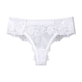 thumbnail image 2 of Aayomet sous-Vêtements en Dentelle pour Femmes Couleur Dentelle Design en Maille Culottes String pour Femmes (Blanc, G), 2 of 3