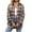 Light Pink, variant on Womens Plus Size Flannel Shirts Plaid Shirts Long Sleeves Casual Button Down Collared Lightweight Winter Fall Pullover Tops