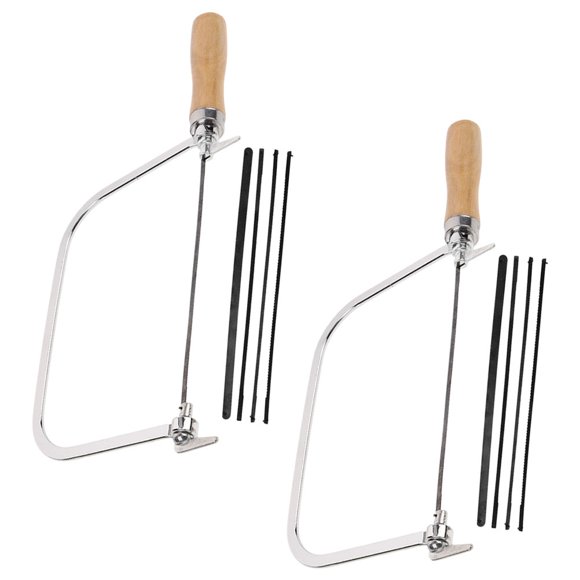 Phenofice 2Sets Coping Saw Set for Woodworkers and Jewelry Crafting in Multi Color