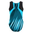 thumbnail image 2 of TiaoBug Kids Boys Color Block Gymnastics Leotard Tank Top Sleeveless Sport Jumpsuit Singlet Wrestling Bodysuit Blue Green 10, 2 of 5