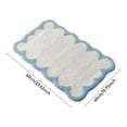thumbnail image 2 of BMYJ Microfiber Bathroom Rugs White Rug with Blue Scalloped Piping Cute Mat for Bathroom, Tub, Floor Carpet, Sink, Shower, Anti Slip, Absorbent, 2 of 2