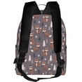 thumbnail image 3 of Lsque Snowflake Fox Pattern Backpack – School Travel Canvas Daypack with Ergonomic Padded Straps, Multiple Compartments & Leather Handle, 3 of 5