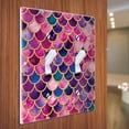 thumbnail image 3 of WIRESTER 2-Gang Toggle Wall Plate/Switch Plate Cover, 2pcs Pink Mermaid Scales, 3 of 6