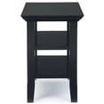 thumbnail image 4 of Trent Home Wood 14" Rectangle Transitional Narrow Side Table in Black, 4 of 9