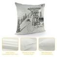 thumbnail image 4 of Nawypu  Mountain Ski Lift Throw Pillow Case Sketch White Wintertime Snow Landscape Resort Pillow Cushion Covers Home Sofa Decorative, 4 of 5