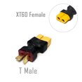 thumbnail image 2 of Conector Enchufable Adaptador paralelo de plástico para batería de coche RC ESC (XT60 hembra a enchufe T macho), 2 of 7