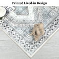 thumbnail image 5 of Hasoo Runner Rug 2x6 Distressed Geometric Floral Indoor Washable Rug for Hallway Bohemian Contemporary Rug, Beige Gray, 5 of 7