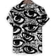 thumbnail image 4 of Camisa hawaiana con estampado 3D creativo de ojos y labios para hombre, blusa de solapa de manga corta, camisetas casuales de verano para vacaciones de calle, camisas de gran tamaño, 4 of 5