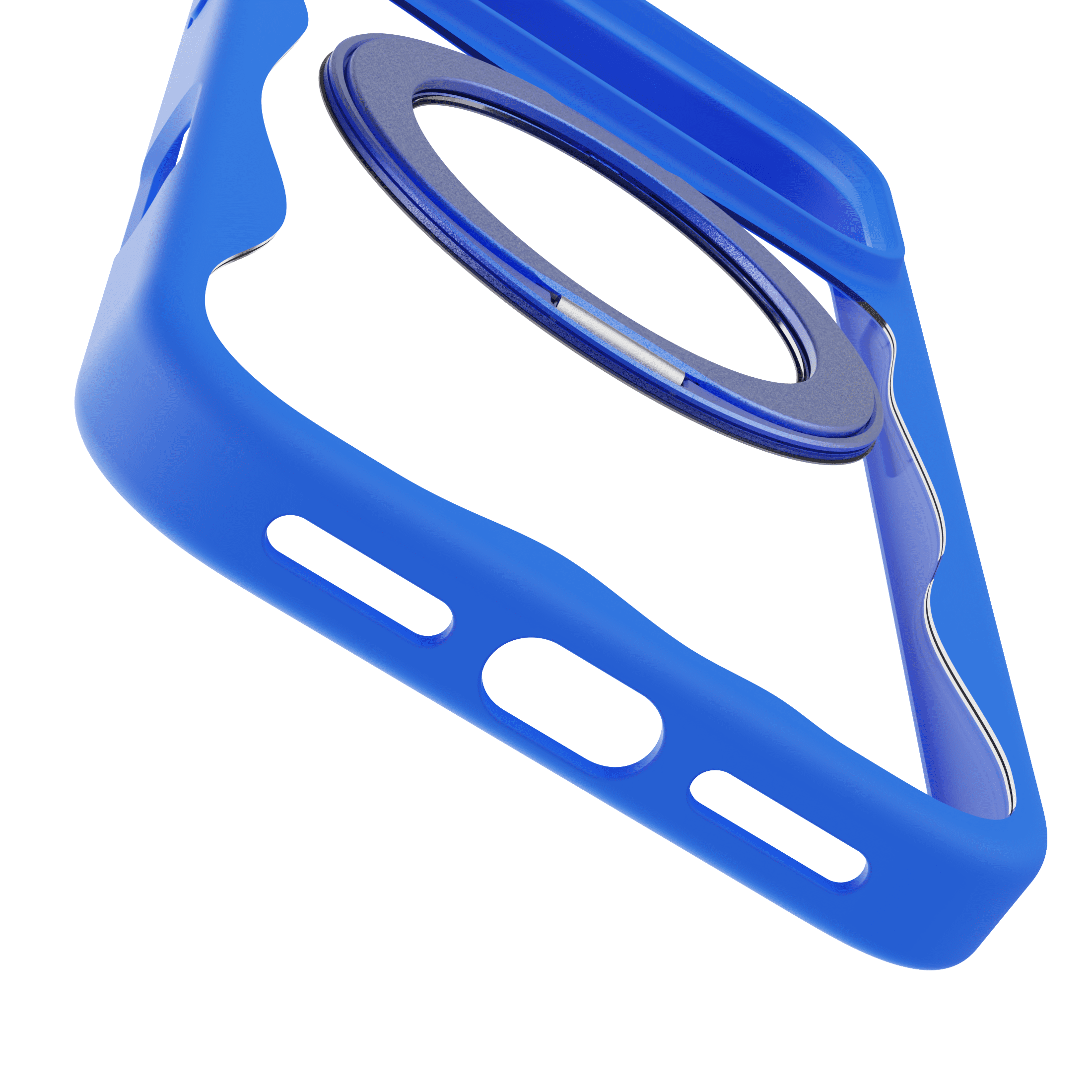 onn. Phone Case for iPhone 17 Pro Max, MagSafe Compatible with 360° Kickstand, Blue