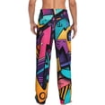 thumbnail image 7 of Salouo Vibrant Graffiti Urban Art Print Pajama Pants for Men, Lounge Pants Elastic Waistband Casual Men's sleepwear Loungewear Sleep Pajama Pant -X-Large, 7 of 7