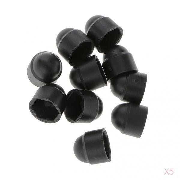 50Pcs Tuerca Hexagonal Cubierta Protectora M6 10x13mm Perno Tapas de Protección Cubiertas Expuesto Plástico shamjiam Pernos de cabeza de domo