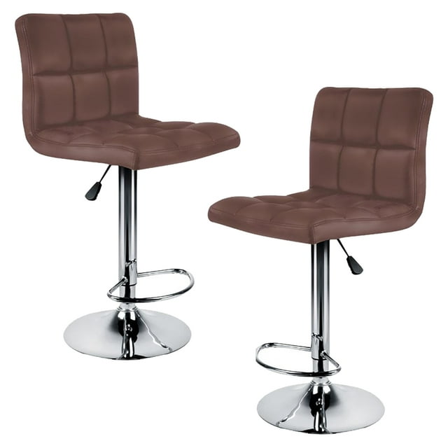 Jessar - Collection Fixer Tabourets Pivotants à Hauteur Réglable, Ensemble de 2, Marron