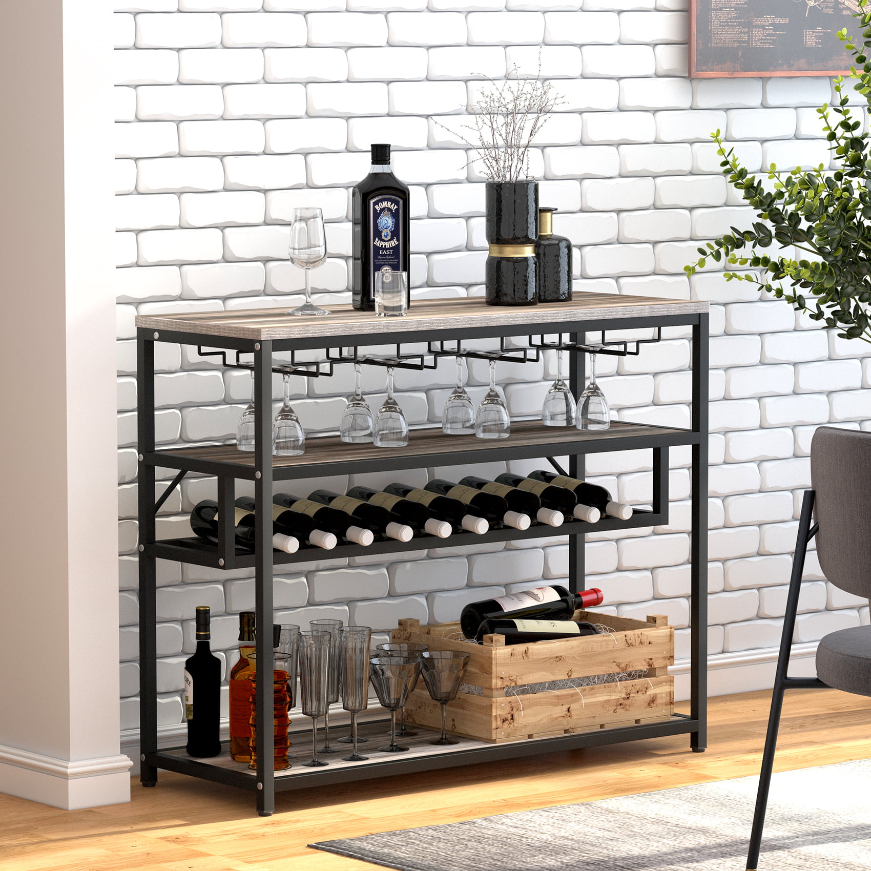 18 Bottle Stackable Wine Rack Kit Countertop Display Dining Home Kitchen Decor 