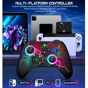 Switch Pro Controller for Switch 2/Lite/OLED /PC/IOS/Android,Beboncool Wireless Gaming Controller with Hall Effect Joystick/2Pack