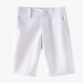 thumbnail image 2 of Cathalem Boys School Uniform Stretch Performance Shorts White, 2 of 9