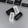 thumbnail image 3 of 8Pcs Watch Accessories Silicone Ring Watch Strap Ring Watch Buckle Ring (22mm Black and 22mm White), 3 of 6