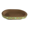 thumbnail image 4 of Rascador ovalado para gatos, almohadilla para rascar, sofá tipo nido para gatos pequeños, medianos y grandes, tabla rascadora corrugada, para 55cmx37cm verde, 4 of 8