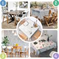 thumbnail image 6 of Floral Square Tablecloth 42x42in(107x107cm) – Waterproof Polyester Printed Table Cover, Wrinkle Resistant & Washable for Kitchen Dining Picnic Party Decor, Thanksgiving,Christmas, Spring,Flower, 6 of 6