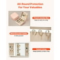 thumbnail image 4 of VEVOR Jewelry Cabinet, 42.5-inch Tall, Full-Length Mirror with Storage, Wall Mount/Over the Door Jewelry Armoire Organizer, Rounded Design, Lockable with 2 Keys and a Travel Organizer, White, 4 of 9