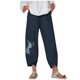 thumbnail image 1 of Moda Mujer Verano Casual Suelto Algodón Y Lino Bolsillo Impresión Pantalones Pantalones Odeerbi ODB-6, 1 of 4