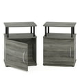 thumbnail image 2 of Furinno Tidur Utility Design Nightstand, Bedside Table, Black, Set of 2, 2 of 5