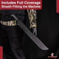 thumbnail image 7 of Armory Replicas - Night Stalker Sawback Latin Functional Outdoor Machete Knife - 17.75" Carbon Steel Blade, Anodized Black Finish, Rubberized Handle, Nylon Sheath Included, 7 of 7