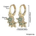 thumbnail image 2 of Pendientes colgantes de estrella de colores de alta calidad chapados en oro de 18 k - Rojo | Código de modelo 4193 Rojo, 2 of 4