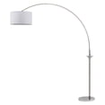 thumbnail image 1 of Safavieh LIT4352A Lighting Collection Mira 84" Shiny Nickel Arc Floor Lamp, 1 of 5