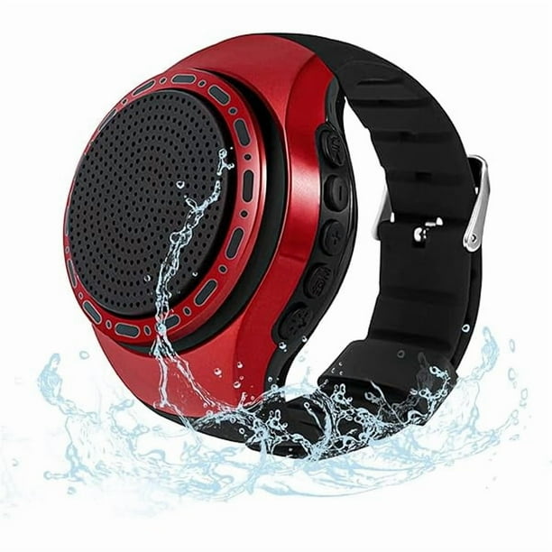 wonima11 Wireless Wearable Waterproof Wrist Portable Bluetooth Speaker Watch with Multi Function FM Radio & MP3 Player & TWS & Selfie & Ultra Long Standby Time for Running, Hiking, Riding(Red)