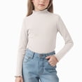 thumbnail image 2 of Toddler Girls Long Sleeve Shirt for 6 12 18 24 Months 3T 4T 5T 6T 7T 8T 9T 10T 11T 12T Fall Clothes Solid Basic Long Sleeve T Shirt Casual Mock Neck Tshirt Girls Tops, 2 of 5