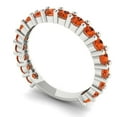 thumbnail image 2 of 1.52 ct Brilliant Round Cut Simulated Red Diamond 18K White Gold Eternity Band SZ 5, 2 of 6