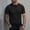 Black, variant on Mens Waffle Henley Shirts Fashion Solid Color V Neck Short Sleeve Athletic T-Shirts Summer Tunic Tops