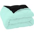 thumbnail image 7 of DNG Creations 5 Piece Reversible Diamond Pattern Comforter Solid - 100% Egyptian Cotton, 800 TC ( Oversized Queen - Size ) All-Season 550 GSM ( Aqua-Blue/Black Colour ), 7 of 7