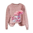 thumbnail image 4 of HOWPAY Chandails de Noël pour Dames Style Noël Imprimé Blouse Décontractée Col Rond Manches Longues Chandail Confortable Léger Vêtements d'Automne Rose m, 4 of 4