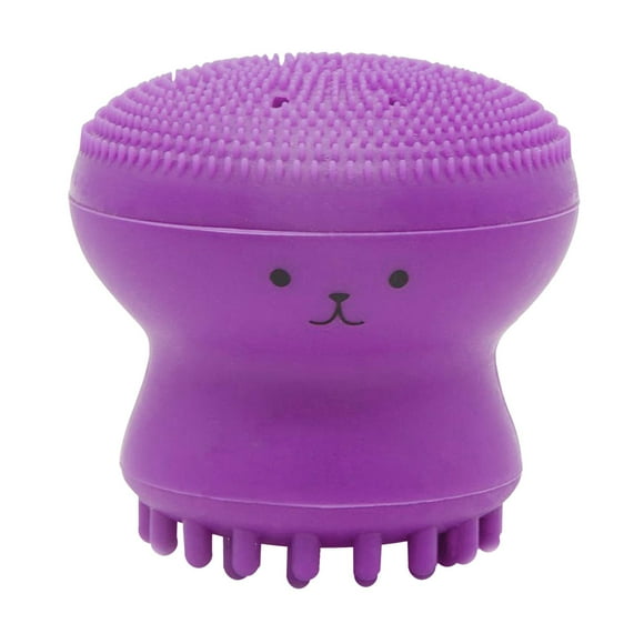 Pequeño pulpo de silicona máquina limpiadora para el lavado de púrpura jinwen cepillo de limpieza facial de silicona