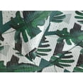 thumbnail image 3 of Ambesonne Tropical Quilted Coverlet 3 Pcs, Triangles Monsteras Plot, Queen Size, Laurel Green and Dark Grey, 3 of 4