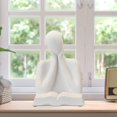 thumbnail image 1 of Estatuilla moderna escultura decoración del hogar ornamento regalos coleccionables estatua de cerámica para librería sala de estar mesa blanco Baoblaze Estatuilla abstracta, 1 of 8