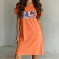 thumbnail image 5 of FAWUUDO Women's Plus Size Short Nightgown Short Sleeve Round Neck Pjs Dresses Fourth of July Chest Print Loose Casual Night Dresses, 5 of 6