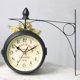 thumbnail image 3 of Reloj colgante de pared reloj de pared de dos cara hierro forjado, Metal, silencioso, fácil de leer caras reloj de estación interior al jardín hogar Fanmusic Reloj colgante de pared, 3 of 7