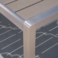 thumbnail image 3 of River Street Designs Gannon Outdoor Aluminum Dining Table with Faux Wood Top, Gray, 3 of 5