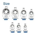 thumbnail image 2 of Uxcell 160 Pcs Internal Tooth Washers Set, 7 Sizes M3/M4/M5/M6/M8/M10/M12 Quick Star Locking Washers, 304 Stainless Steel, 2 of 6